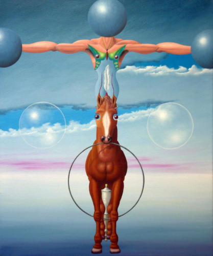 Het ultieme ratio voor een ovatie,    The ultimato ratio for ovation,2003   (60x50 cm)