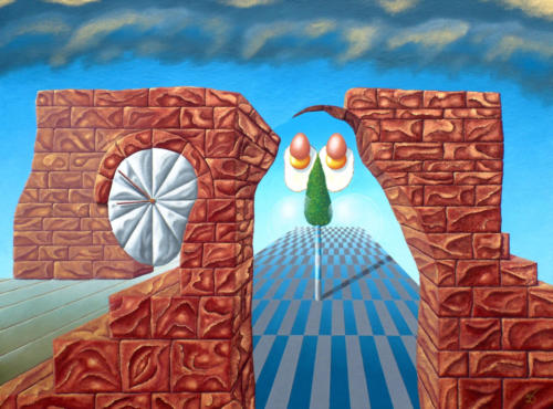 De keus, gekookt of gebakken,    The choice, boiled or fried,   1998    (70x100 cm)  