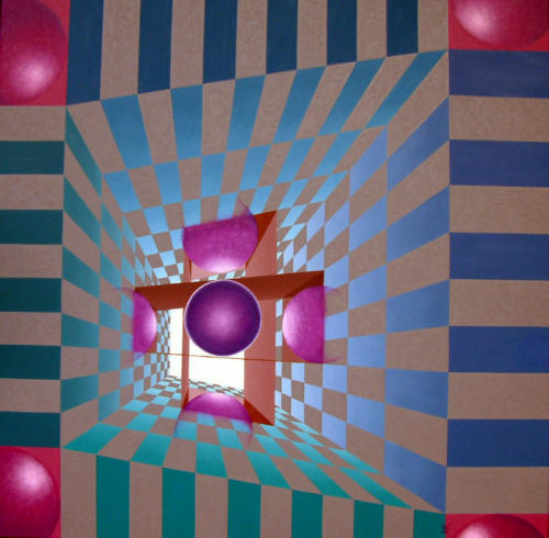 De psycho-analyse ontdekt,   Discovered psychoanalysis,   2002    (80 x 80 cm)