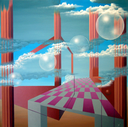 (V)luchtige architectuur,      Volatile architecture, 2003   (80x90 cm)