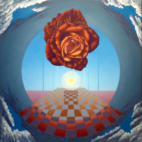 2004 - Het mysterie achter de roos  ( 80x80 cm )/The mystery behind the rose
