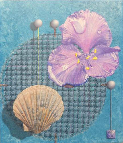 Sint Jacobs versus Tradescantia andersoniana rubra    2024  (35x30 cm)